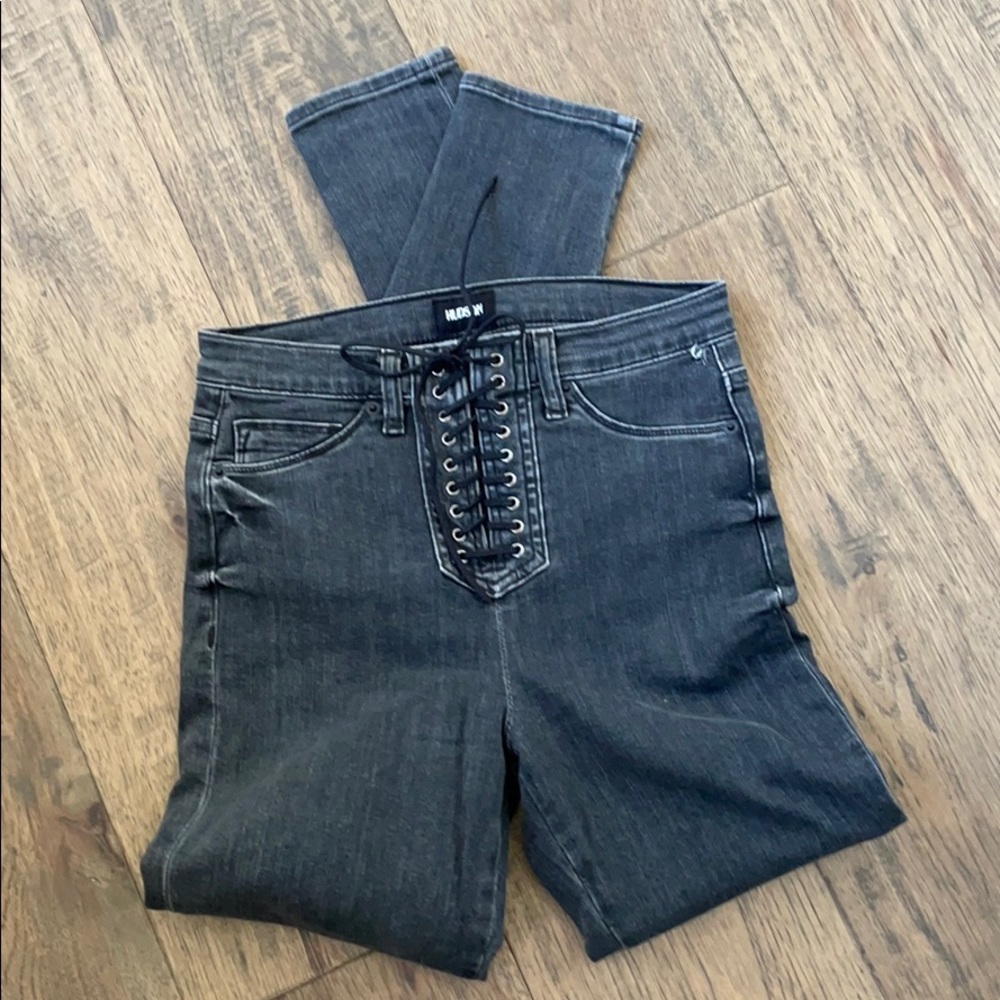 Hudson Lace up jeans.